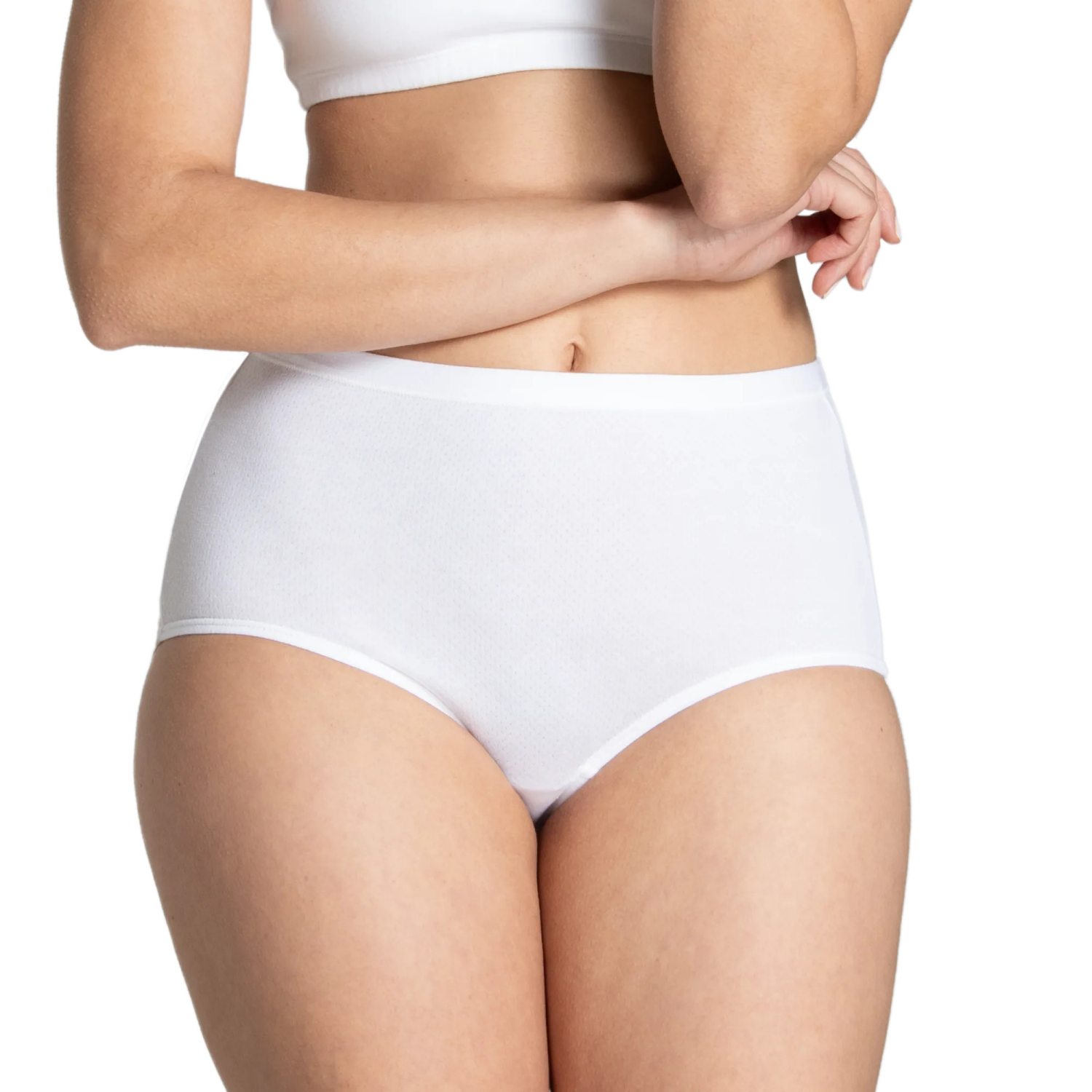 slide 2 of 5, Fruit of the Loom Women's Breathable Cotton-Mesh Brief Underwear, Size: 7, 6 ct