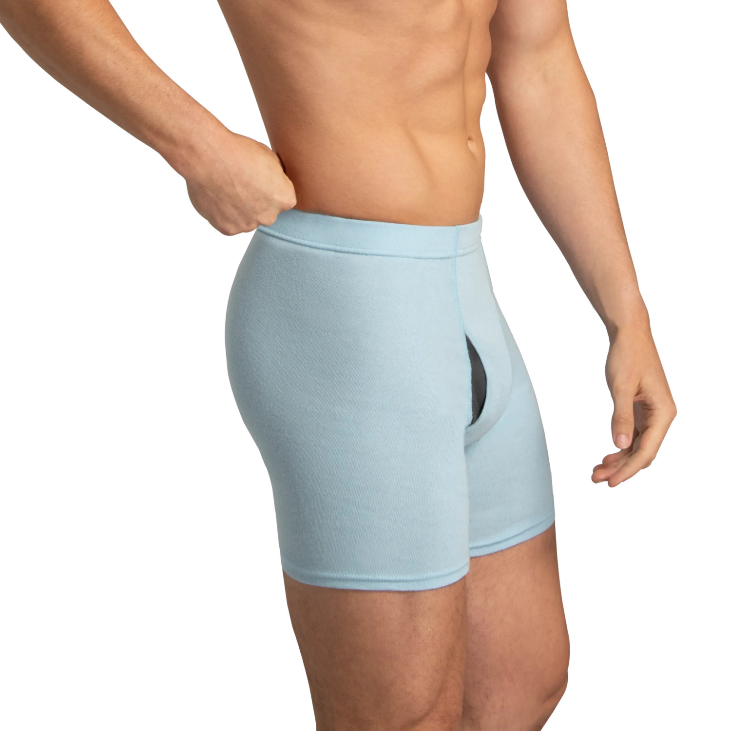 slide 3 of 5, Fruit of the Loom FOL EVERSOFT COOLZONE COVERED WAISTBAND BOXER BRIEF 5CBL1TG AST S, 5 ct