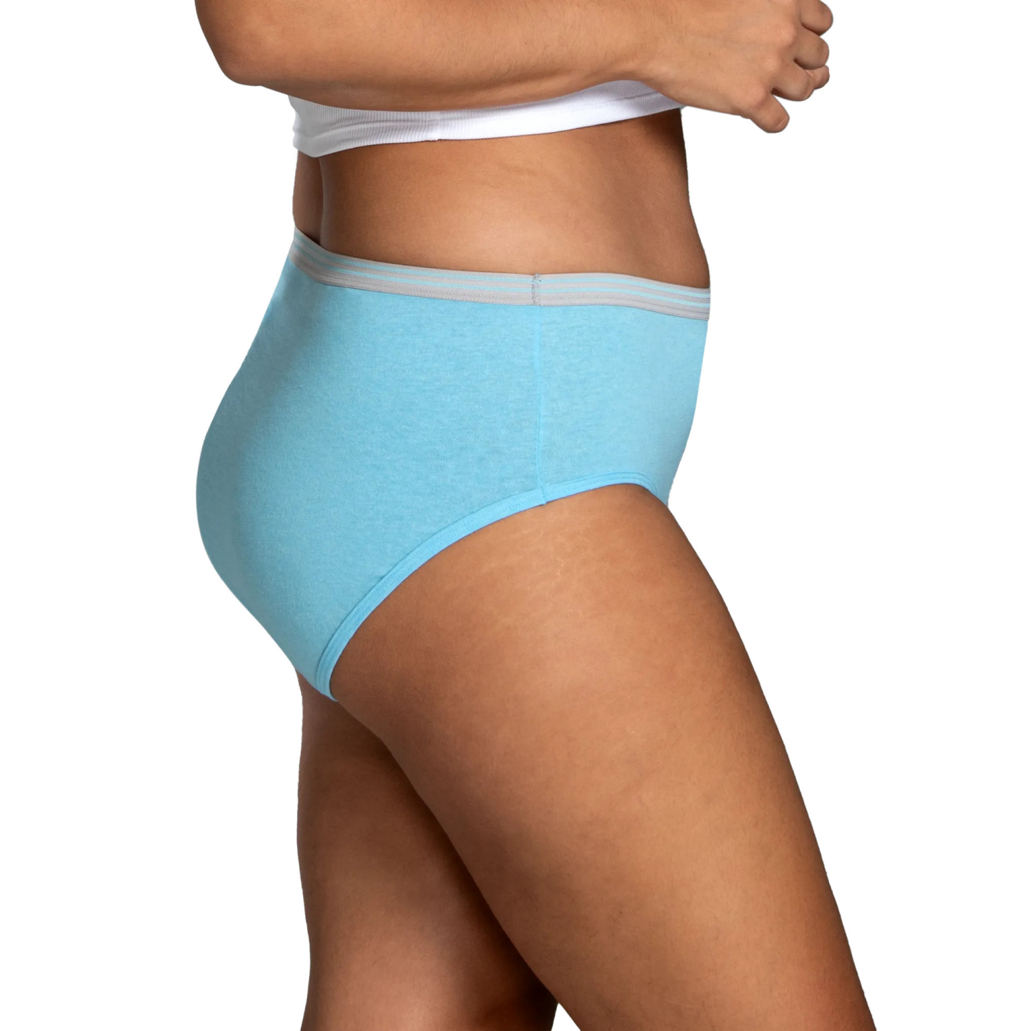 slide 3 of 5, Fruit of the Loom Women's Heather Low Rise Brief Panty, Size: 8, 6 ct