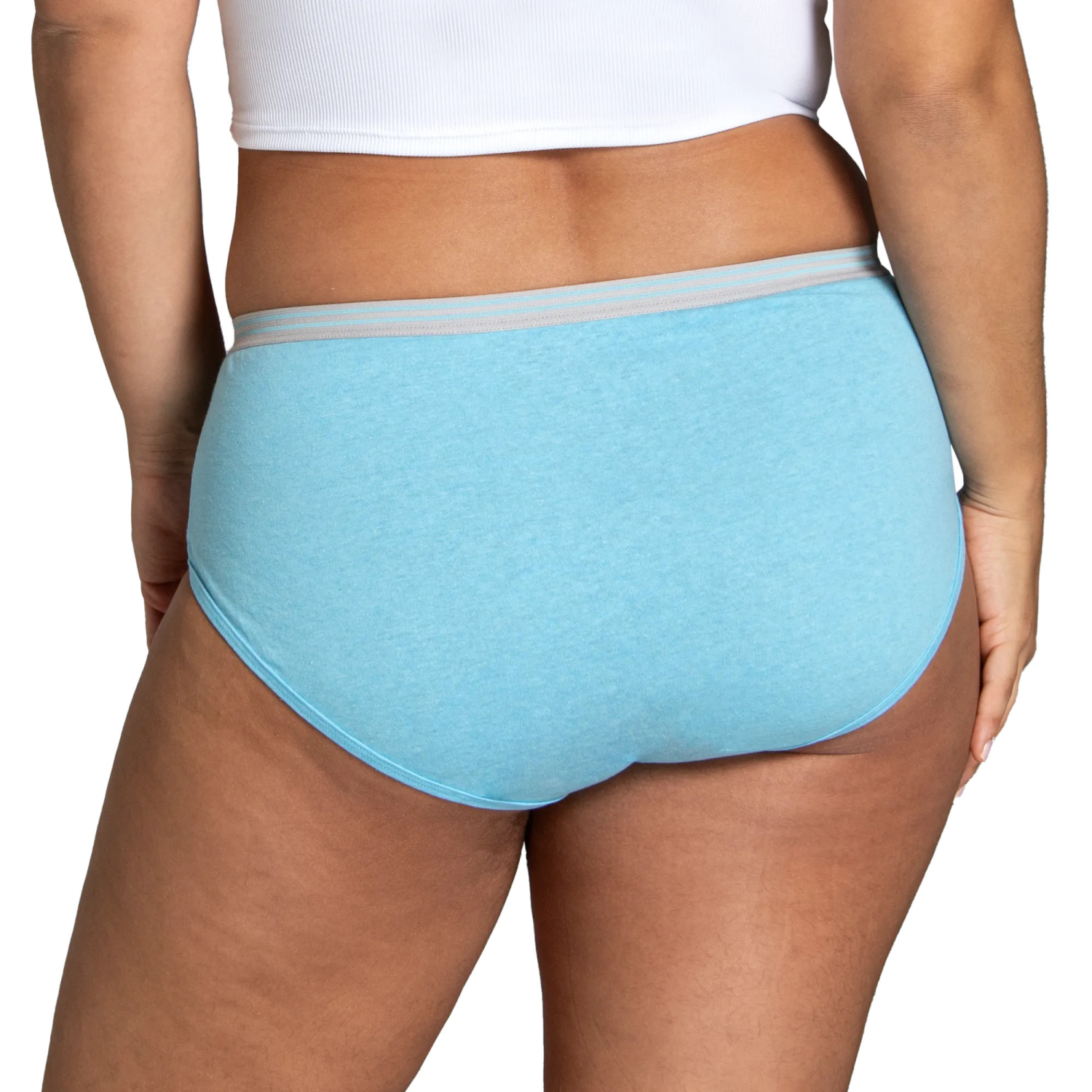 slide 4 of 5, Fruit of the Loom Women's Heather Low Rise Brief Panty, Size: 8, 6 ct