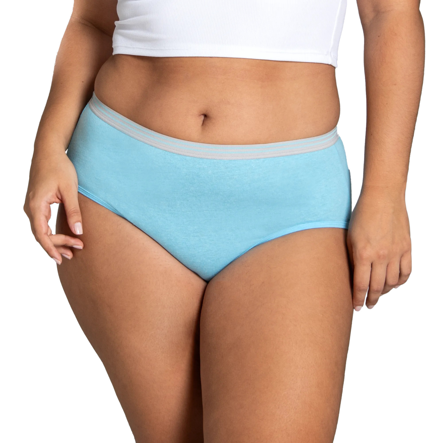 slide 2 of 5, Fruit of the Loom Women's Heather Low Rise Brief Panty, Size: 5, 6 ct