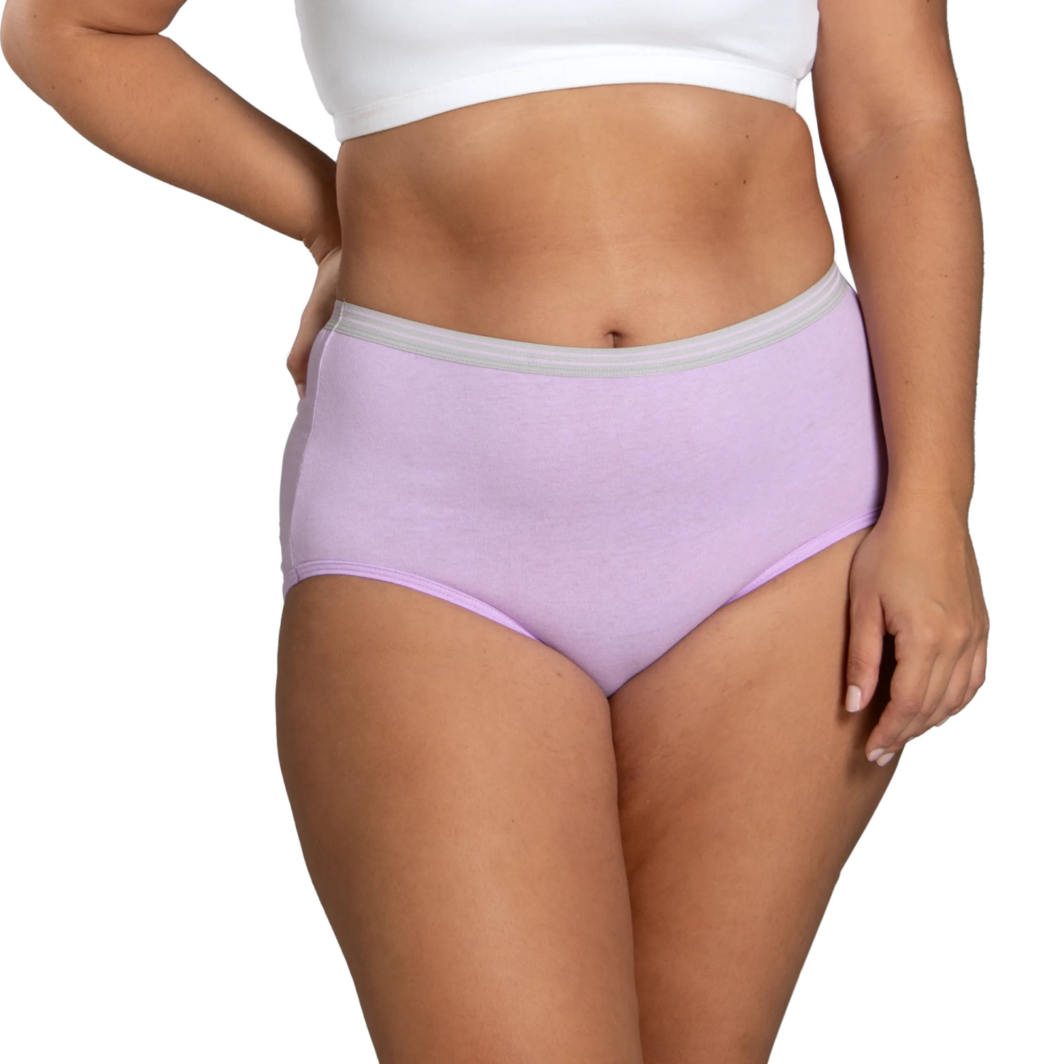 slide 2 of 5, Fruit of the Loom Women's Assorted Heather Brief Underwear, Size: 10, 6 ct