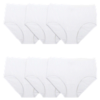 slide 2 of 13, Fruit of the Loom FOL COTTON BRIEF 6DBRIW2 WHITE 9, 6 ct