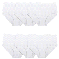 slide 3 of 12, Fruit of the Loom FOL COTTON BRIEF 6DBRIW2 WHITE 6, 6 ct