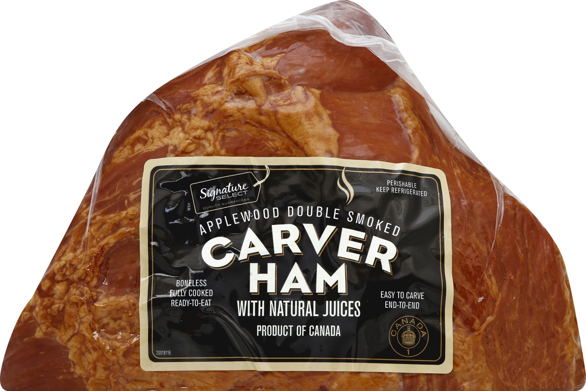 slide 3 of 5, Signature Select Carver Ham Half, 