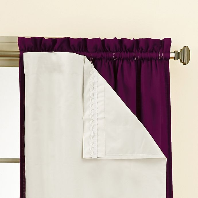 slide 2 of 2, Sound Asleep Blackout Window Curtain Liner Pair - White, 60 in