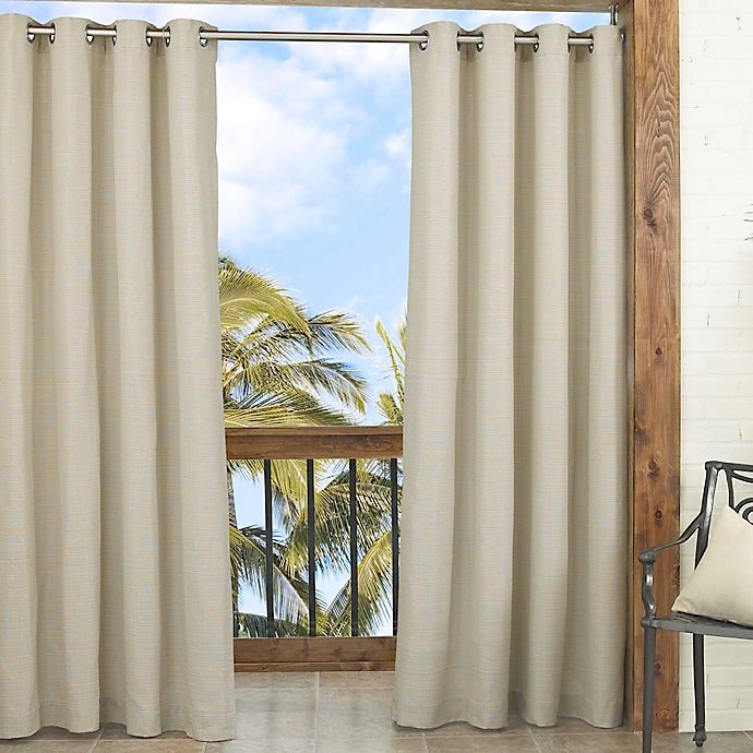 slide 1 of 1, Parasol Key Largo Window Curtain Panel - Oatmeal, 95 in