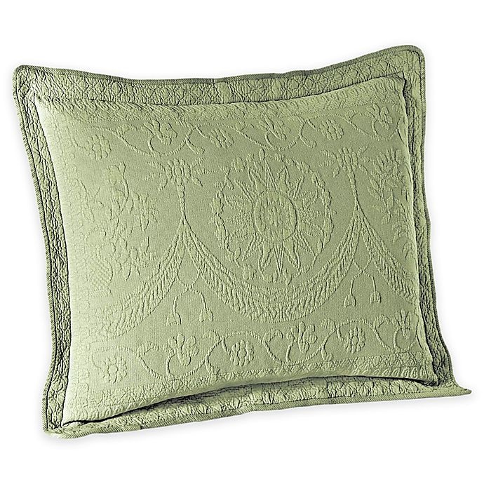 slide 1 of 1, Historic Charleston Collection MatelassÃ© Standard Pillow Sham - Sage, 1 ct