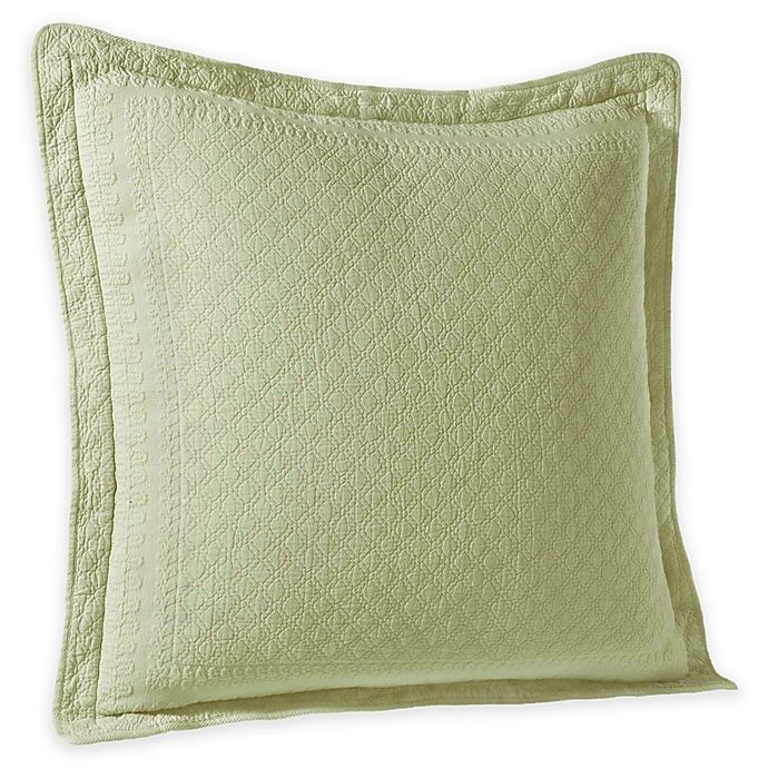 slide 1 of 1, Historic Charleston Collection MatelassÃ© European Pillow Sham - Sage, 1 ct