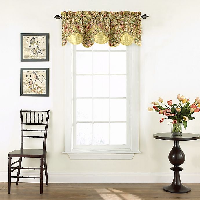 slide 3 of 3, Waverly Swept Away Rod Pocket Window Curtain Valance - Berry, 1 ct