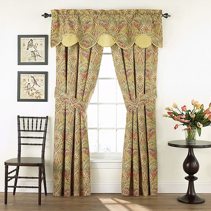 slide 1 of 3, Waverly Swept Away Rod Pocket Window Curtain Valance - Berry, 1 ct