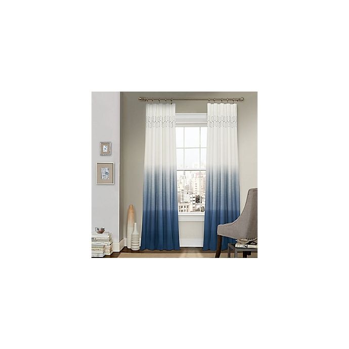 slide 1 of 4, Vue Signature Arashi Rod Pocket Window Curtain Panel - Indigo, 84 in