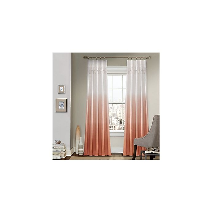 slide 1 of 4, Vue Signature Arashi Rod Pocket Window Curtain Panel - Melon, 95 in