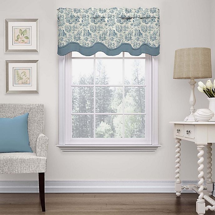 slide 2 of 2, Waverly Charmed Life Scalloped Cotton Valance - Cornflower, 1 ct