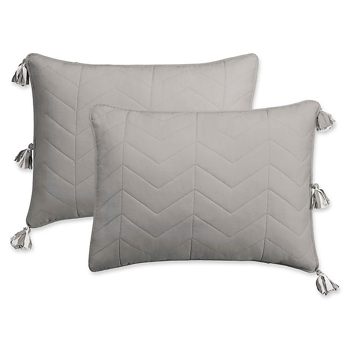 slide 4 of 4, Marble Hill Nadia Queen Quilt Set - Grey, 3 ct