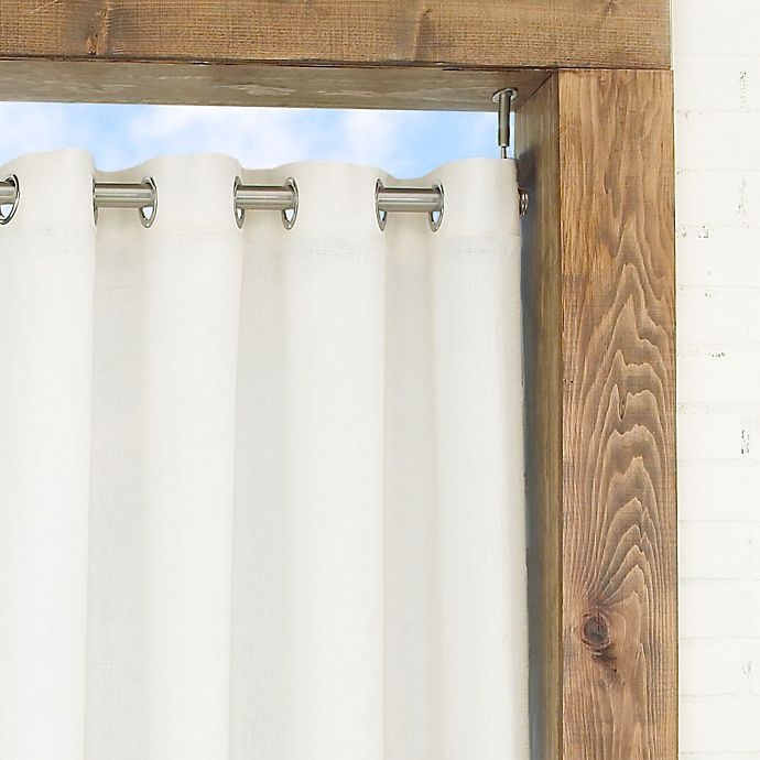 slide 3 of 4, Waverly Resort Sun-n-Shade Sheer Grommet Window Curtain Panel - Ivory, 95 in