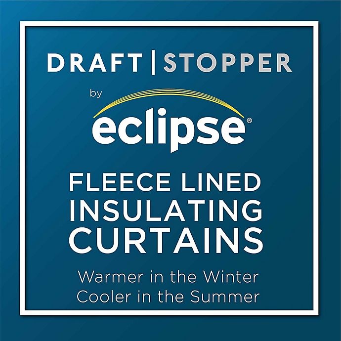slide 6 of 6, Eclipse Summit Rod Pocket 100% Blackout Window Curtain Panel - White, 63 in
