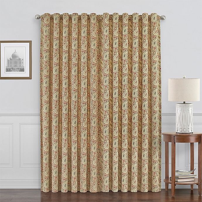 slide 5 of 6, Waverly Paisley Verveine Room Darkening Window Curtain Panel - Bayberry, 63 in