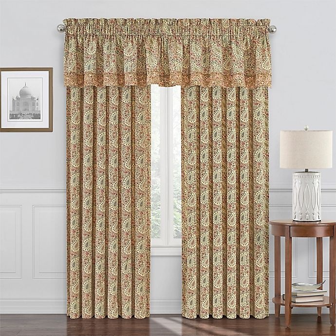 slide 6 of 6, Waverly Paisley Verveine Room Darkening Window Curtain Panel - Bayberry, 63 in