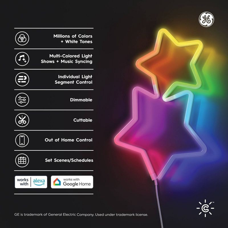 slide 6 of 9, GE Household Lighting GE 10' CYNC Dynamic Effects Rope Neon, 1 ct