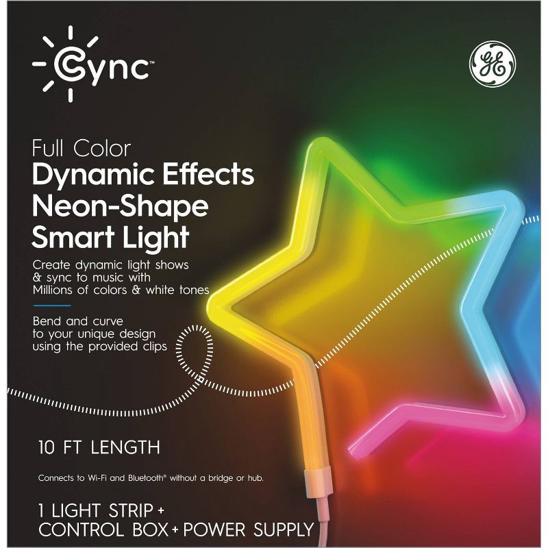 slide 9 of 9, GE Household Lighting GE 10' CYNC Dynamic Effects Rope Neon, 1 ct