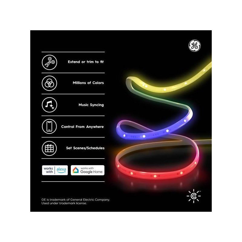 slide 11 of 14, GE Household Lighting GE 16' CYNC Dynamic Effects Smart LED Full Color Light Strip Power Supply, 1 ct