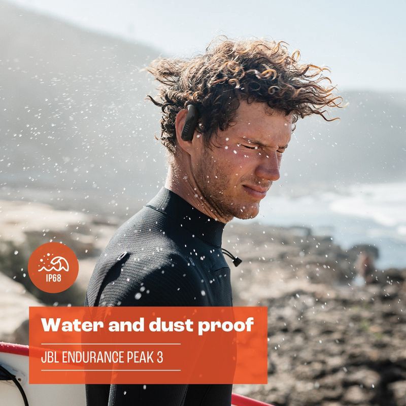 slide 3 of 20, JBL Endurance Peak 3 Dust and Waterproof True Bluetooth Wireless Active Earbuds, 1 ct