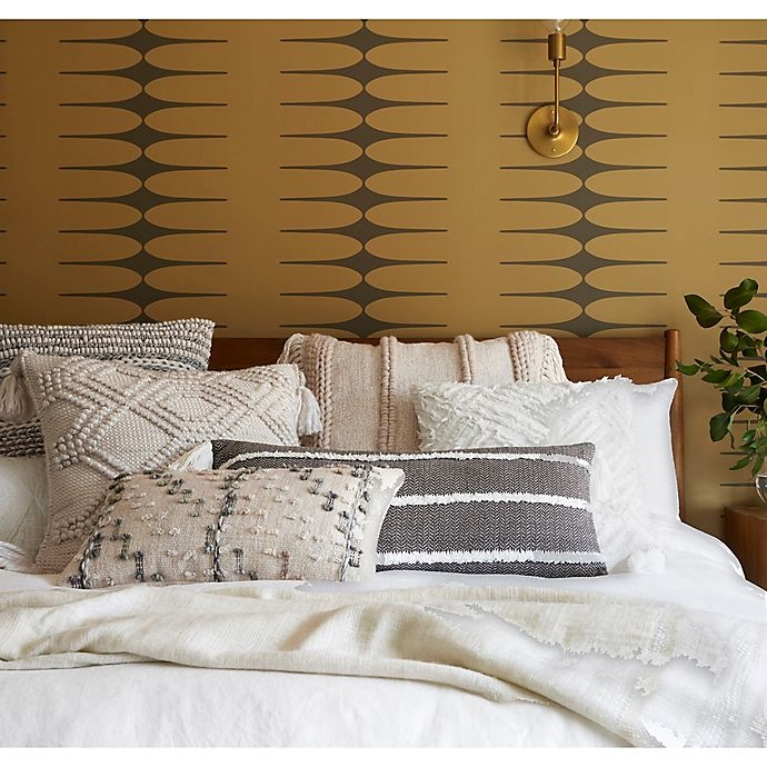 slide 3 of 3, Magnolia Home By Joanna Gaines Magnolia Home Percy Oblong Throw Pillow - Grey, 1 ct