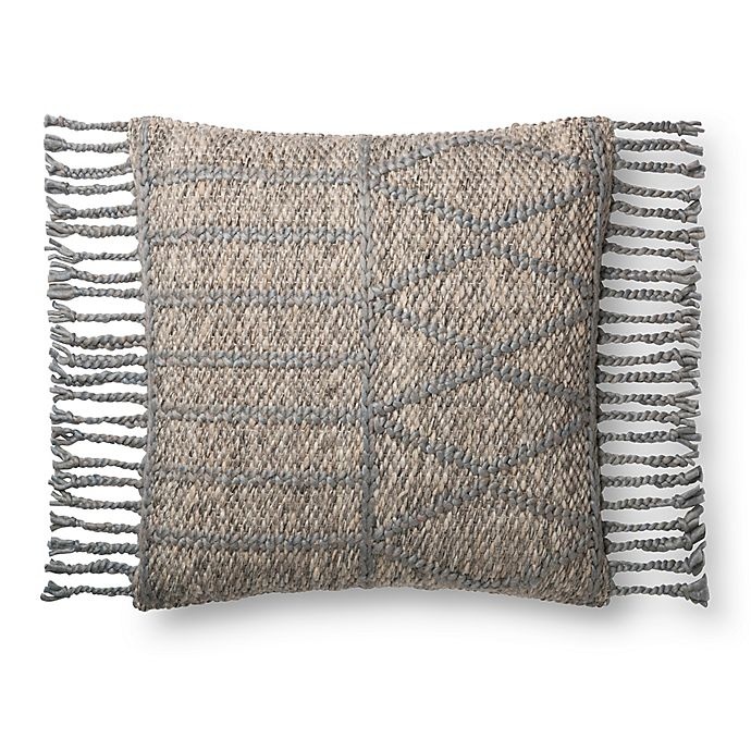 slide 1 of 1, Magnolia Home By Joanna Gaines Otto Textured Square Throw Pillow - Grey, 1 ct