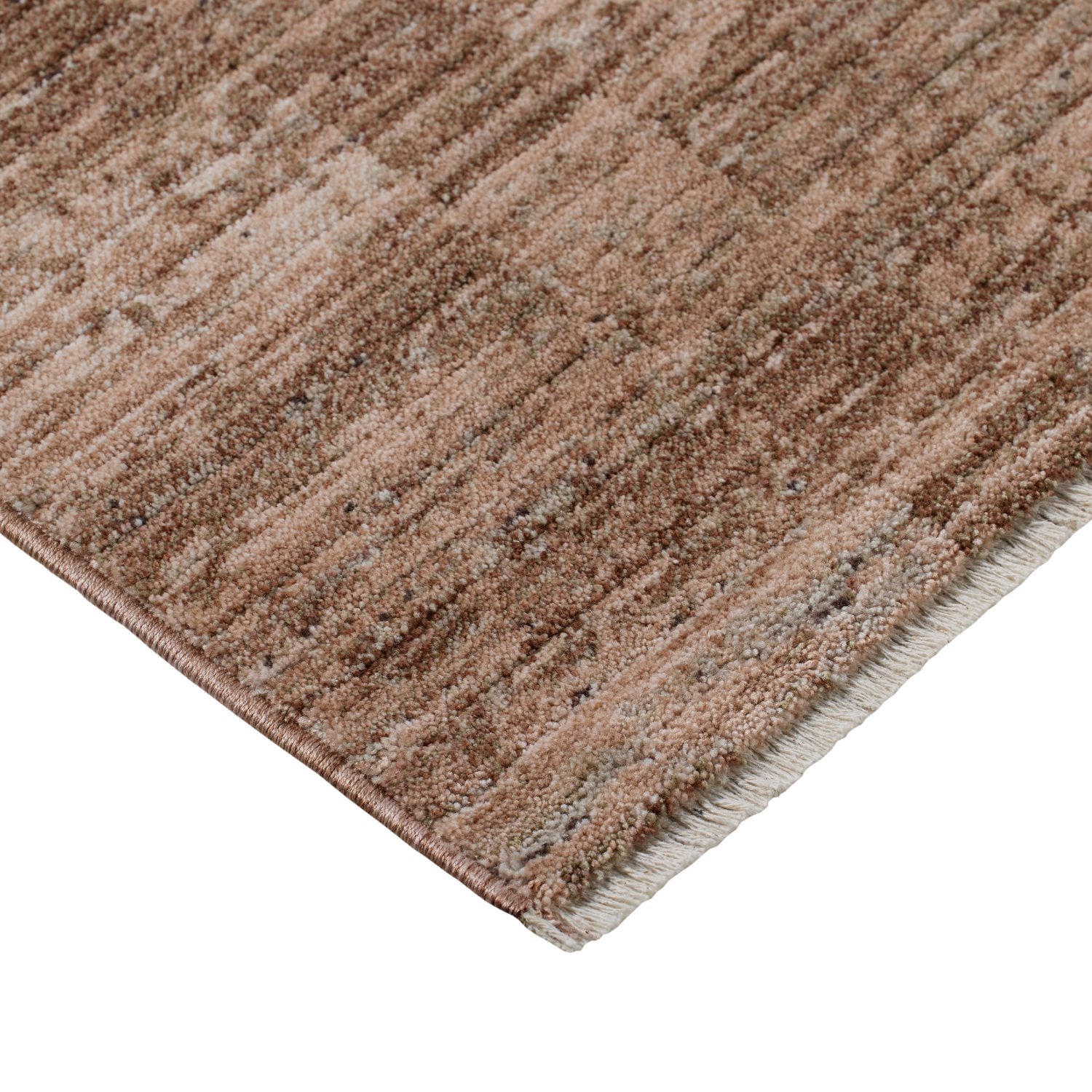 slide 3 of 4, Banner Geometric Area Rug with Fringe, 63 in x 90 in, Rust Sand, 1 ct