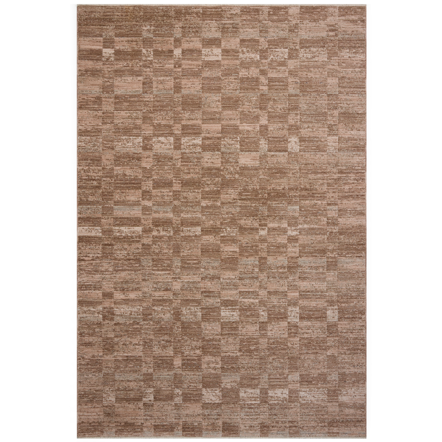 slide 1 of 4, Banner Geometric Area Rug with Fringe, 63 in x 90 in, Rust Sand, 1 ct