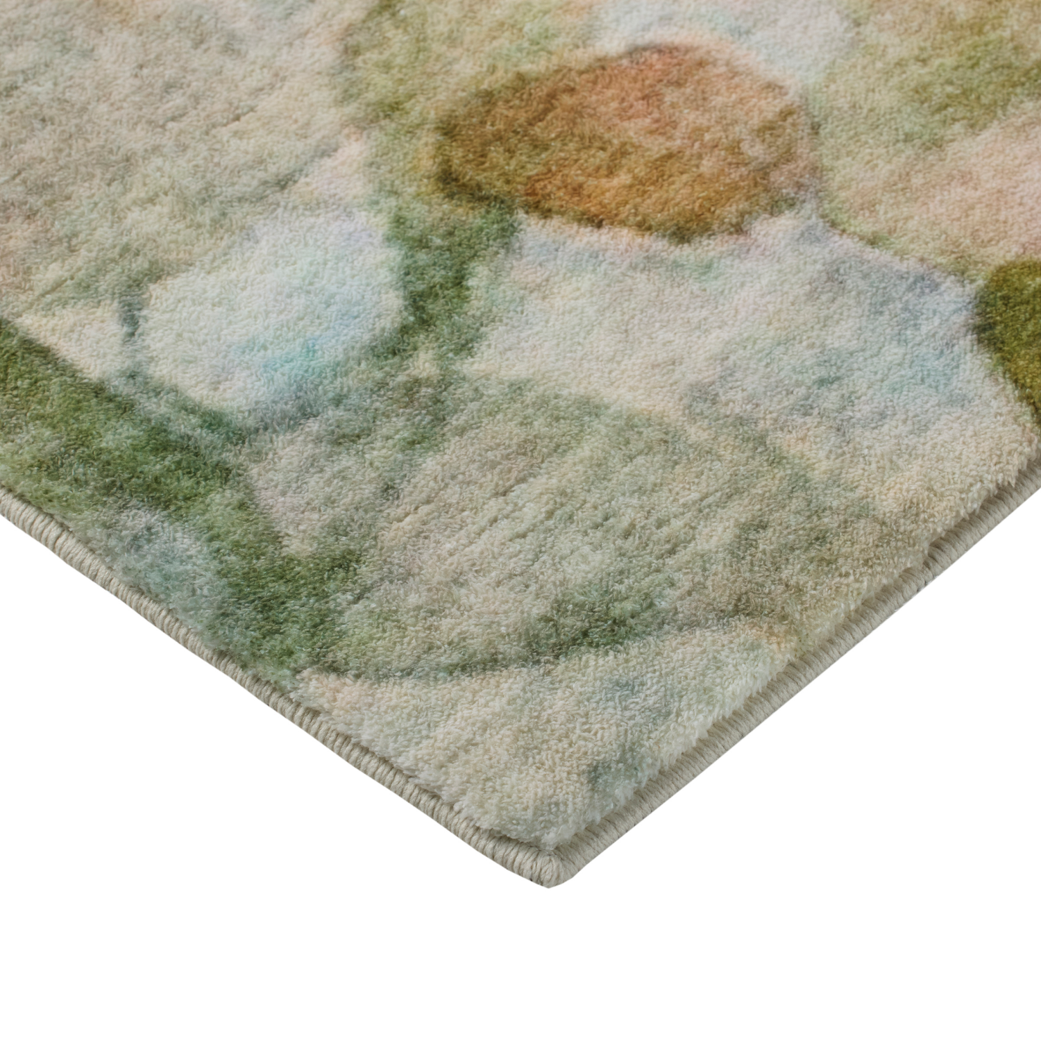 slide 3 of 4, Remi Multi Botanical Plush Area Rug, 60 in x 84 in, Green Tan, 1 ct