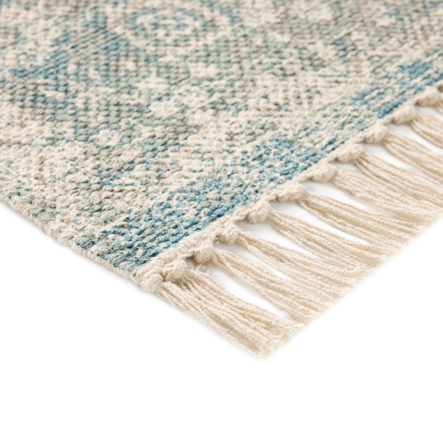 slide 3 of 4, Loloi McKenna Cotton Scatter Rug, 30 in x 45 in, Mineral Blue, 30 x 45 