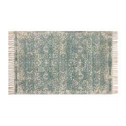Loloi McKenna Cotton Scatter Rug, 30 in x 45 in, Mineral Blue