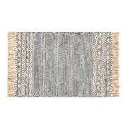 Loloi Solene Stripe Scatter Rug, 20 In X 32 In, Gray