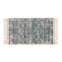 Loloi Mckenna Distressed Scatter Rug, 30 In X 45 In, Blue