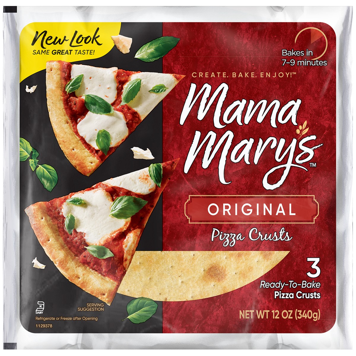 slide 1 of 2, Mama Mary's Original Pizza Crusts, 3 Count, 12 oz, 3 ct