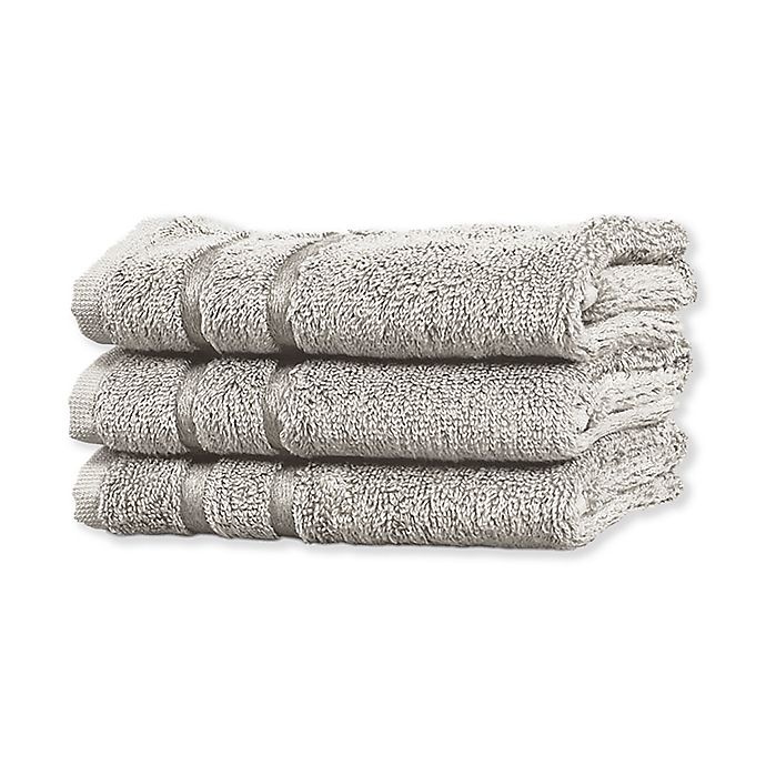 slide 1 of 4, Cariloha Turkish Cotton/Viscose Blend Hand Towels - Grey, 3 ct