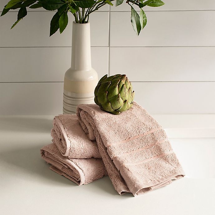 slide 2 of 4, Cariloha Turkish Cotton/Viscose Blend Hand Towels - Blush, 3 ct