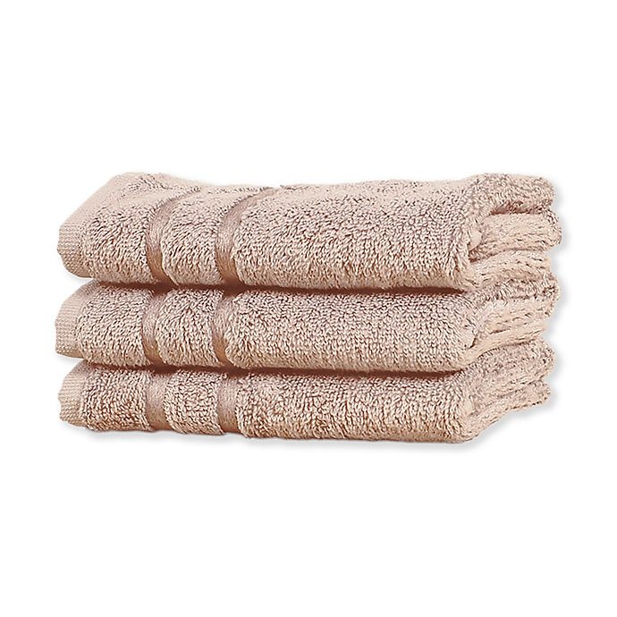 slide 1 of 4, Cariloha Turkish Cotton/Viscose Blend Hand Towels - Blush, 3 ct