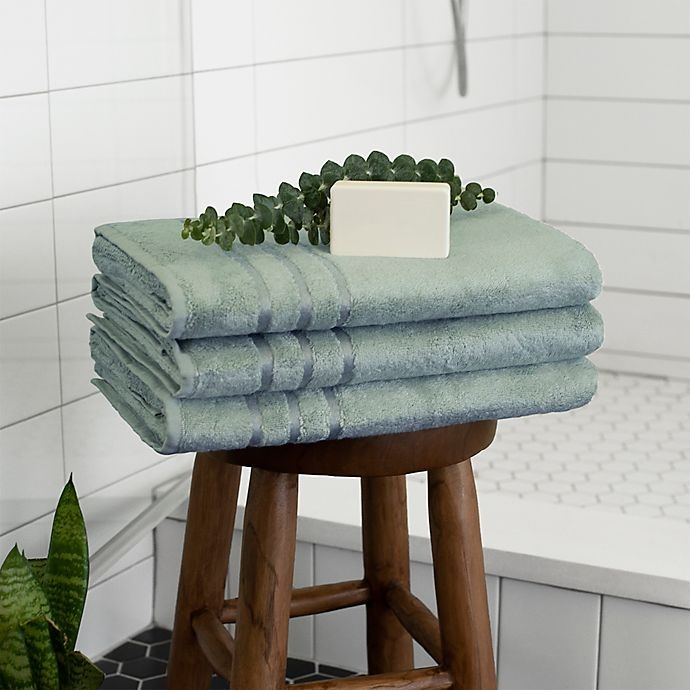 slide 2 of 4, Cariloha Turkish Cotton/Viscose Blend Bath Towel - Ocean/Mist, 1 ct