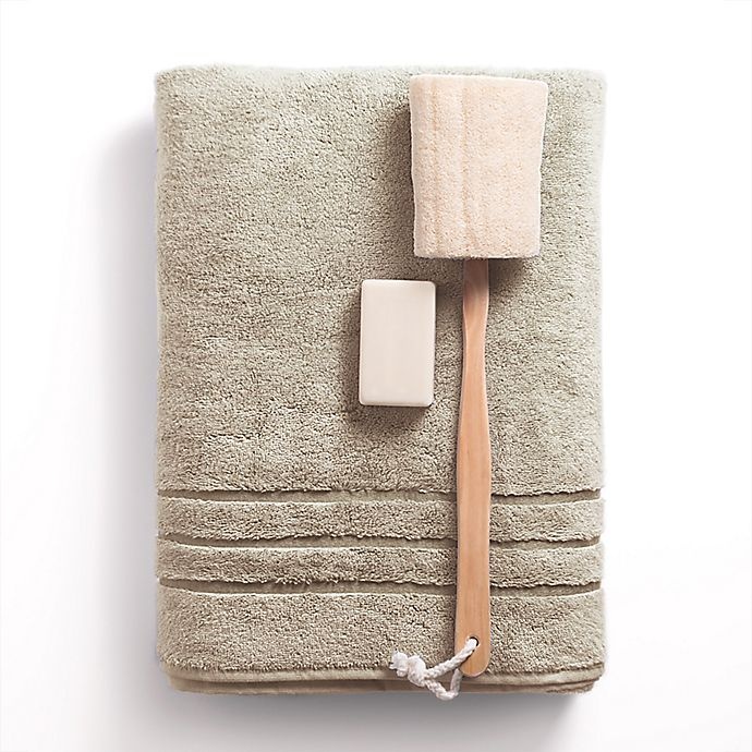 slide 3 of 4, Cariloha Turkish Cotton/Viscose Blend Bath Towel - Stone, 1 ct