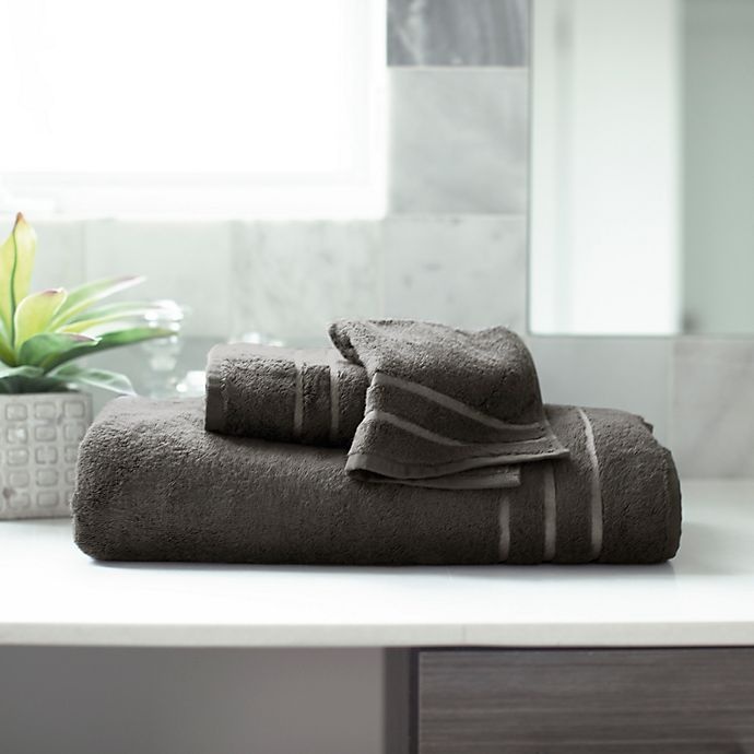 slide 2 of 4, Cariloha Turkish Cotton/Viscose Blend Bath Towel Set - Onyx, 3 ct