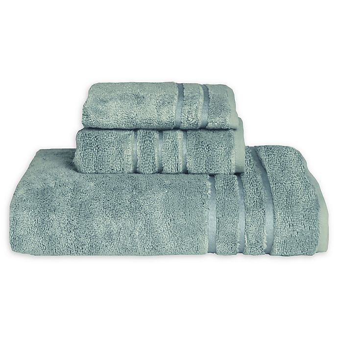 slide 1 of 4, Cariloha Turkish Cotton/Viscose Blend Bath Towel Set - Ocean/Mist, 3 ct