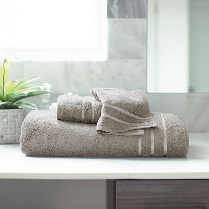 slide 2 of 4, Cariloha Turkish Cotton/Viscose Blend Bath Towel Set - Grey, 3 ct