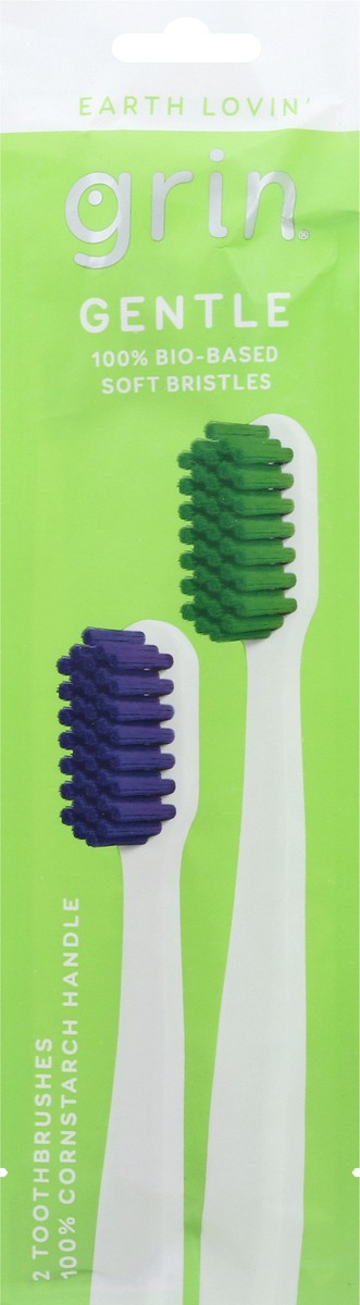 slide 2 of 8, Grin Gentle Toothbrushes 2 ea Pouch, 2 ct