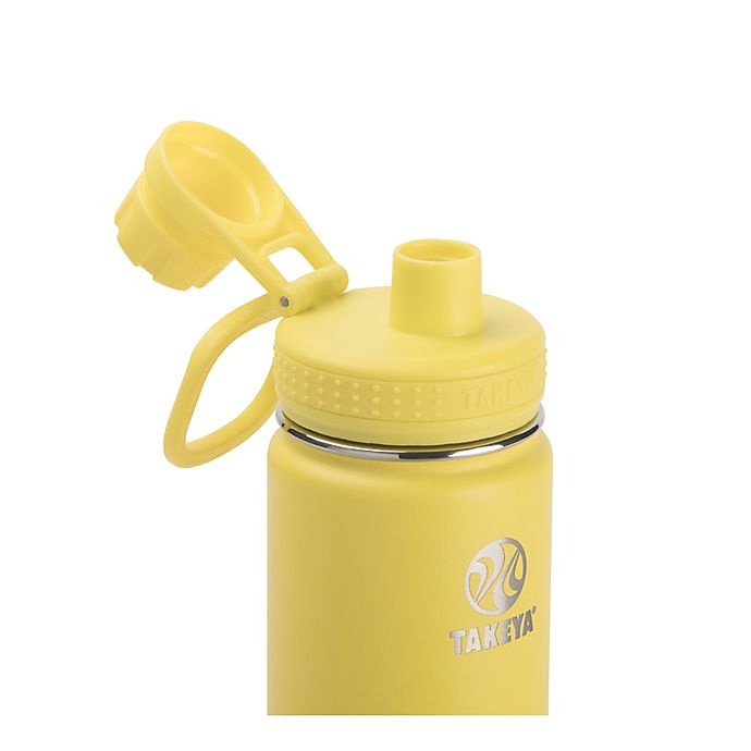 slide 5 of 7, Takeya Actives Insulated Stainless Steel Water Bottle with Spout Lid - Canary, 24 oz