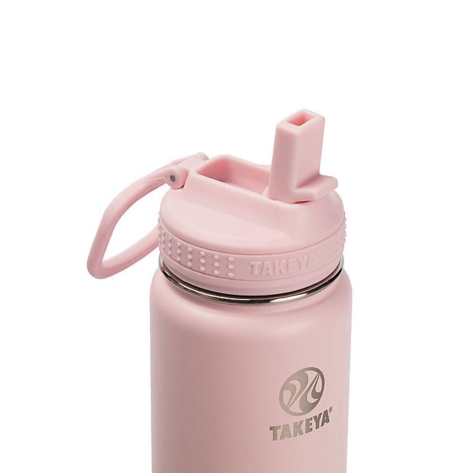 slide 3 of 6, Takeya Actives Insulated Stainless Steel Water Bottle with Straw Lid - Blush, 24 oz