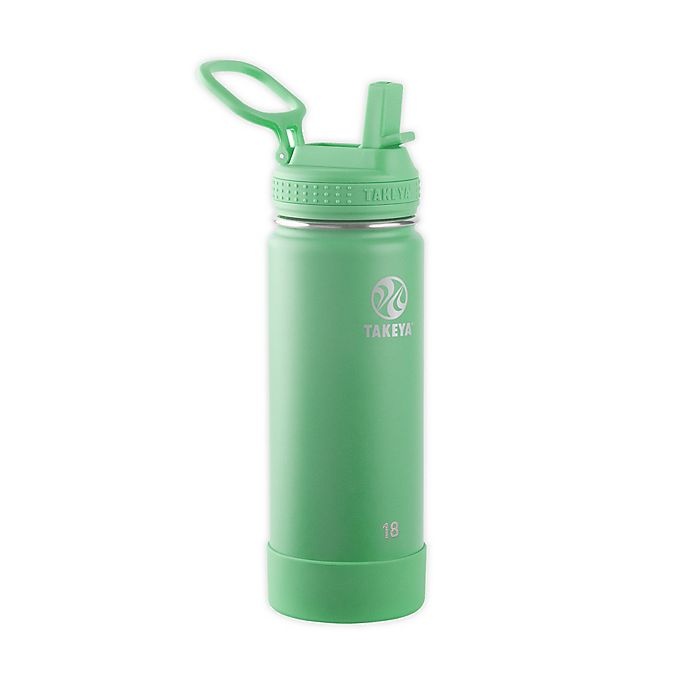 slide 1 of 4, Takeya Actives Insulated Stainless Steel Water Bottle with Straw Lid - Mint, 18 oz