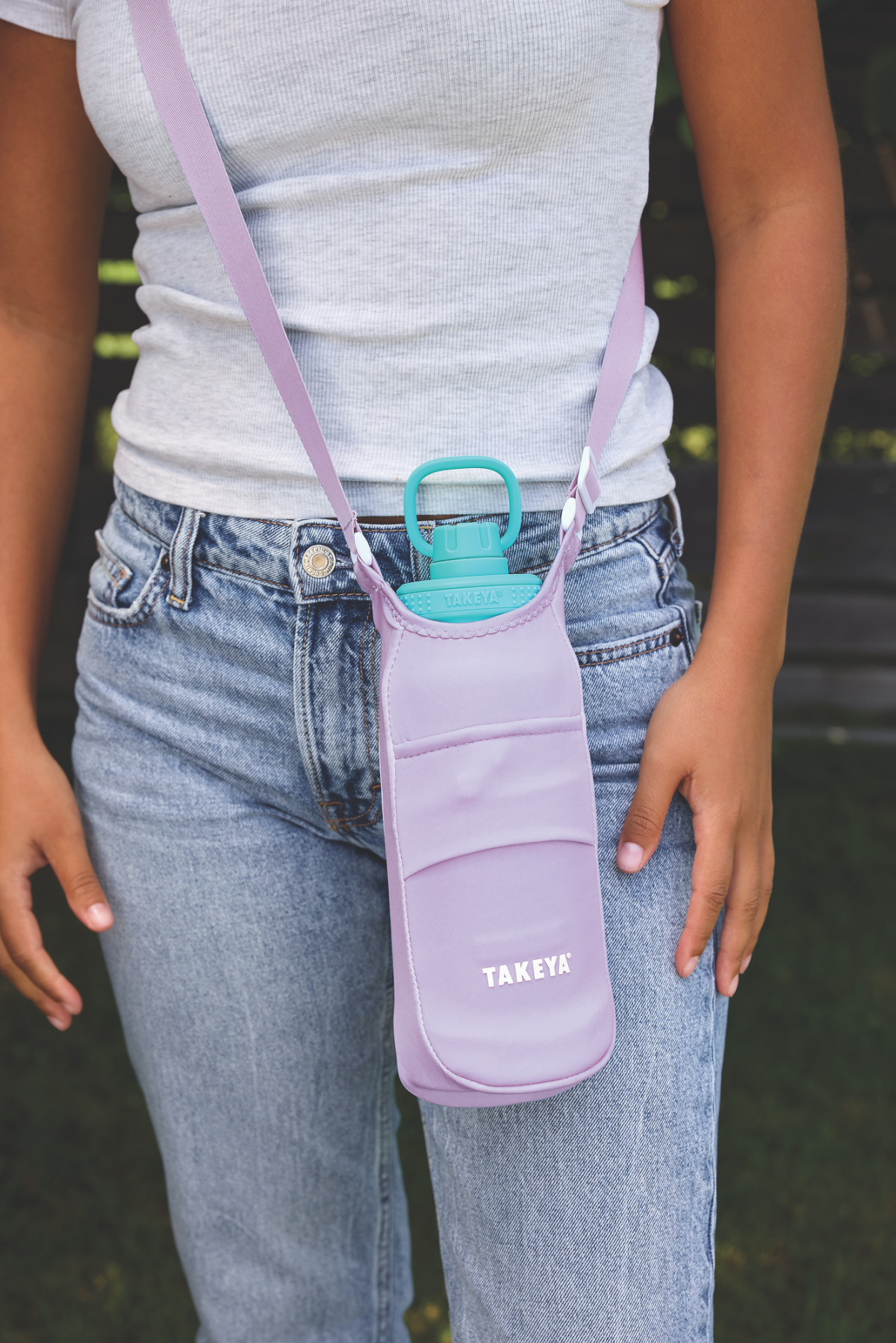 slide 2 of 2, TAKEYA TK Foldable Sling Viv Purple 24 to 40oz, 40 oz